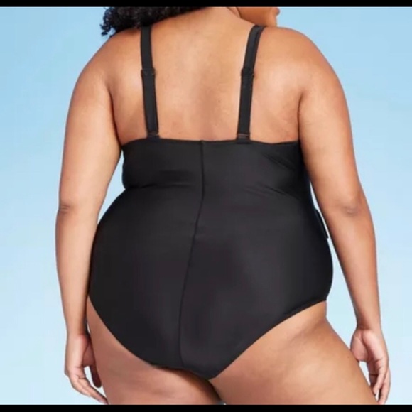 KONA SOL RUFFLE SWIMSUIT.SIZE 20W.COLOR BLACK - Picture 2 of 6